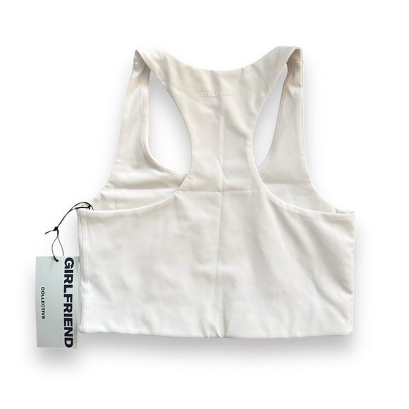 Girlfriend Collective White Paloma Racerback Bra NWT Medium Athletic Pilates - Picture 3 of 5